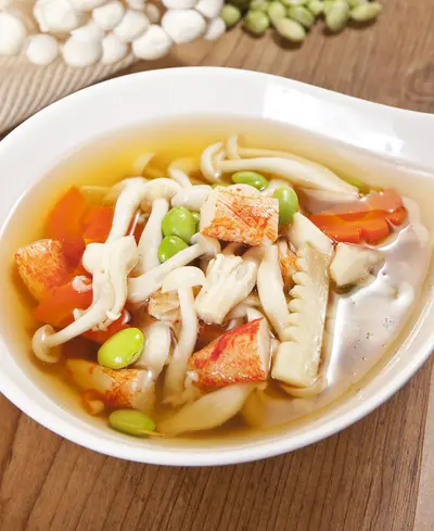 雪白菇蟹肉湯
