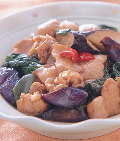 塔香茄子肉片