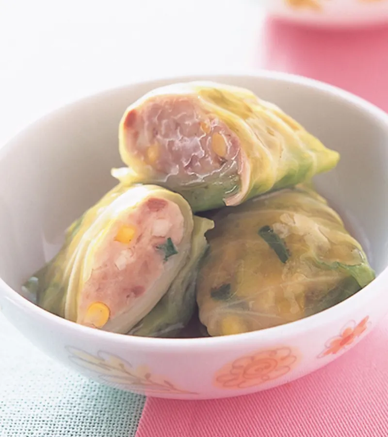 清蒸菜肉卷