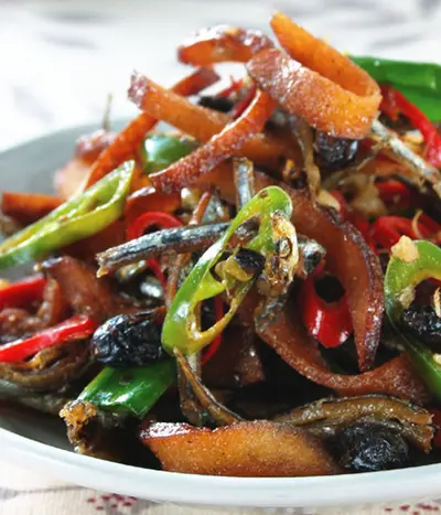 小魚干炒豆干