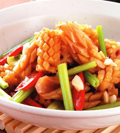 芹菜炒魷魚