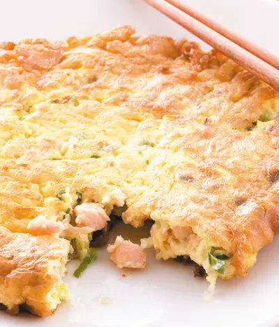 絲瓜鮭魚煎蛋