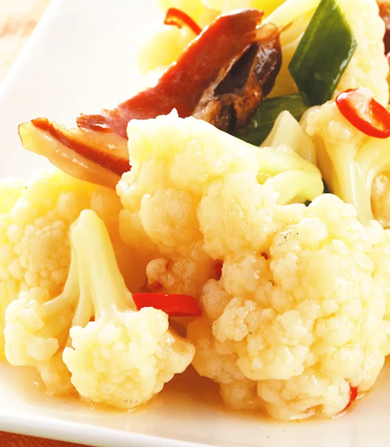 臘肉炒白花椰