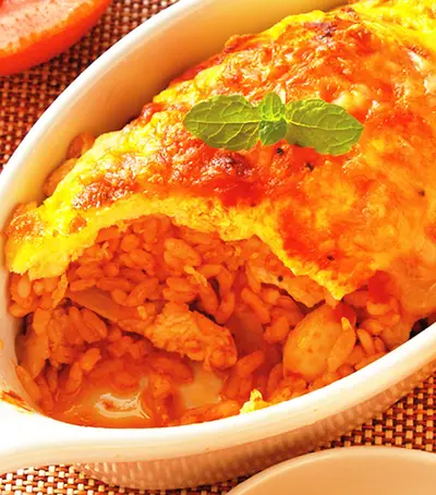 焗烤紅醬蛋包飯