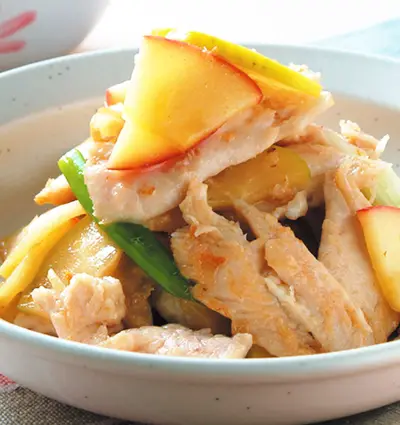 蘋果炒雞肉片