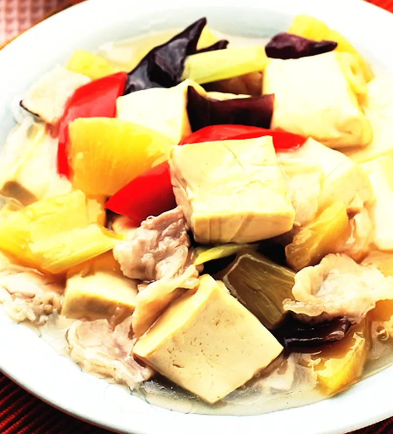 酸甜鳳梨豆腐