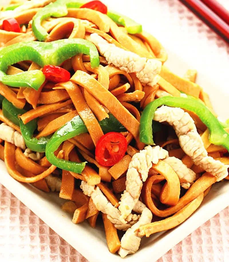 青椒炒豆干條