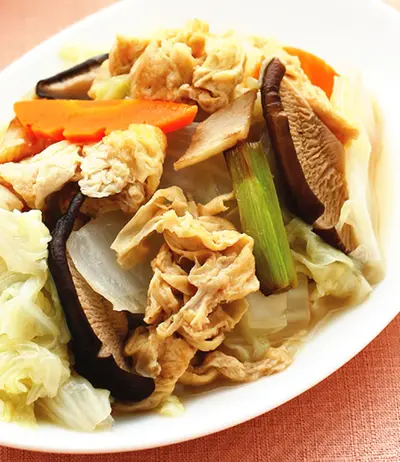 豆皮炒白菜