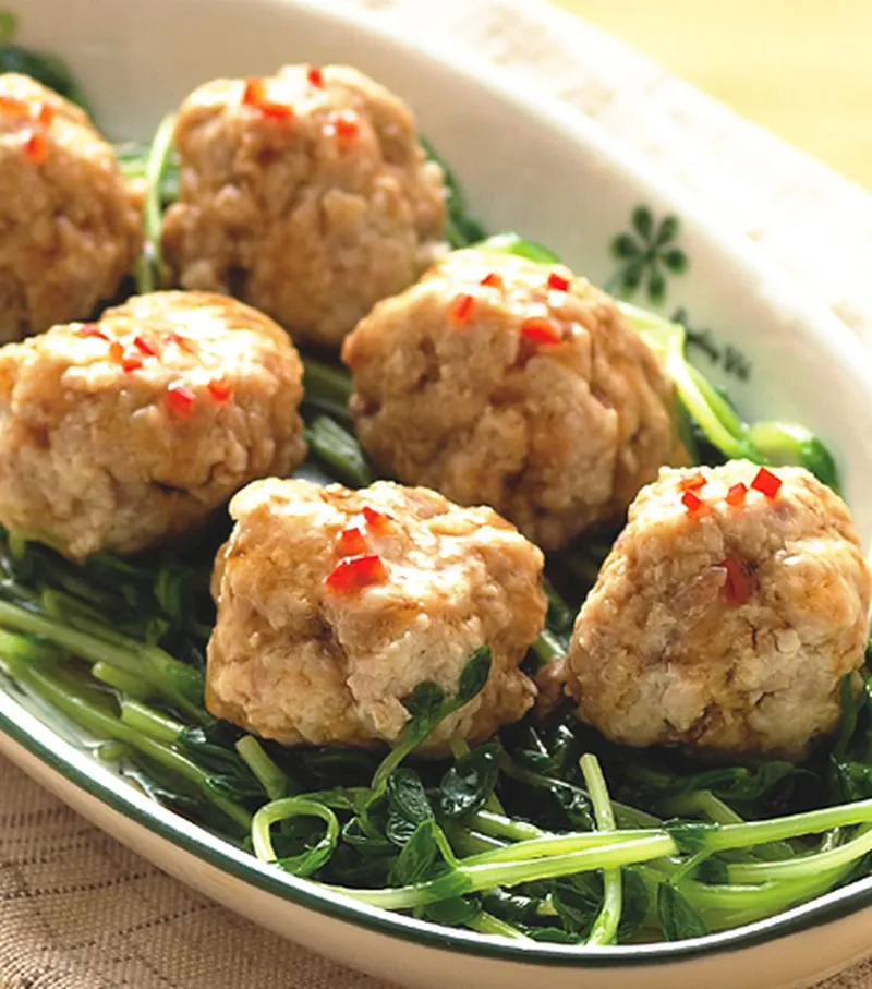 蒸豆腐丸子