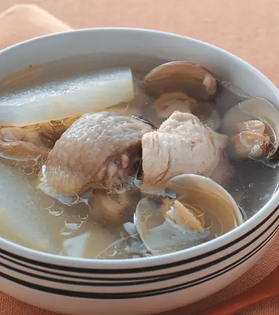 蛤蜊冬瓜雞湯