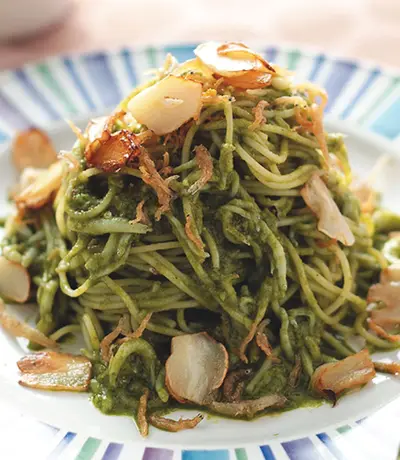 蒜味吻魚天使麵