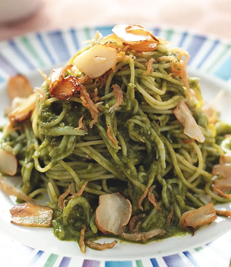 蒜味吻魚天使麵