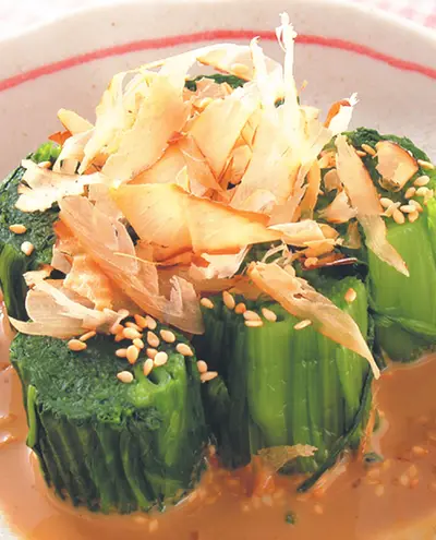 麻醬菠菜卷