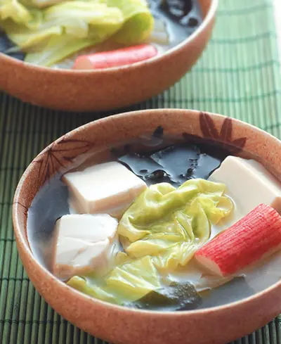 高麗菜味噌豆腐湯