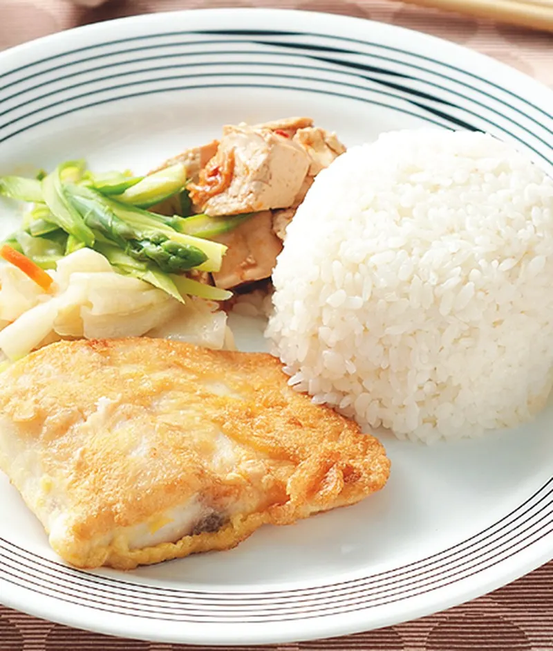 乾煎魚排飯