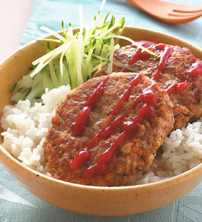 漢堡肉排蓋飯