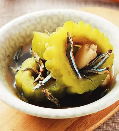 小魚蒸苦瓜