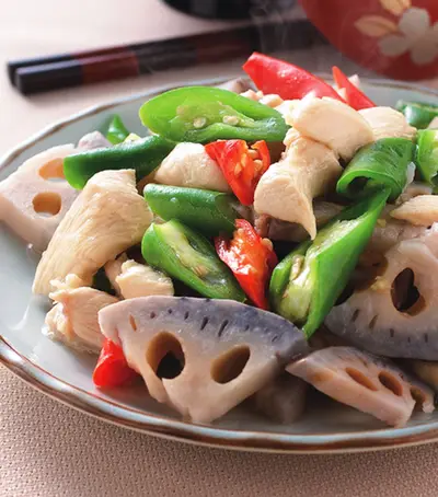 蓮藕炒雞片