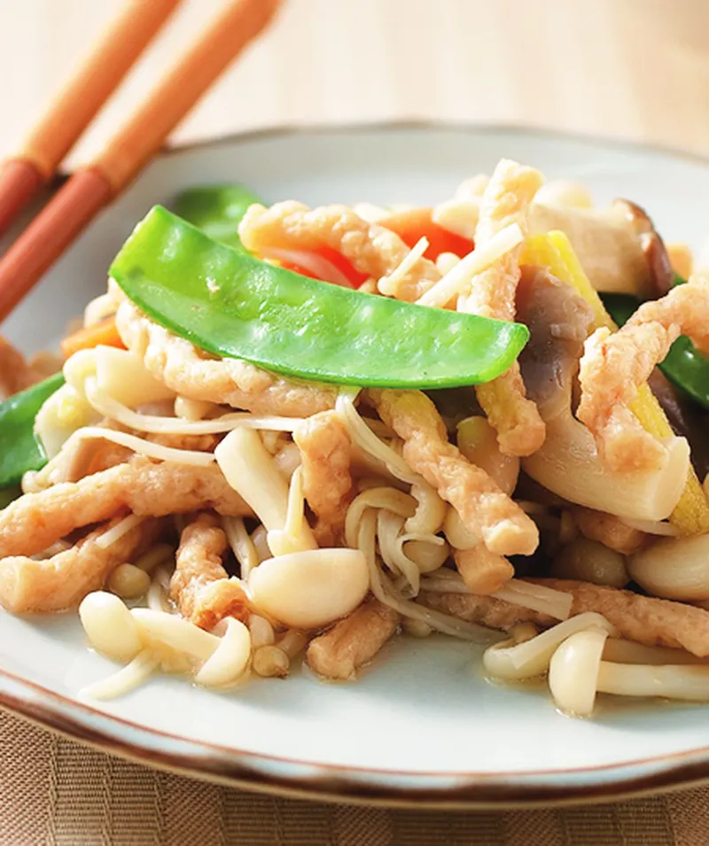 鮮菇炒三絲