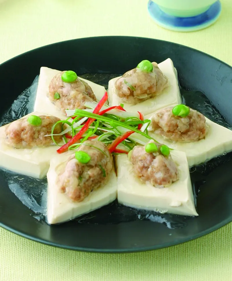 肉末鑲豆腐