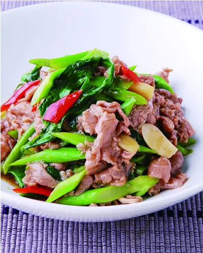 生炒芥蘭羊肉