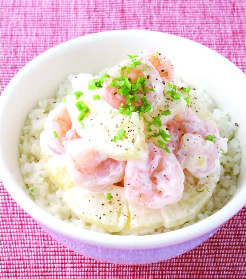 鳳梨乳酪蝦球飯