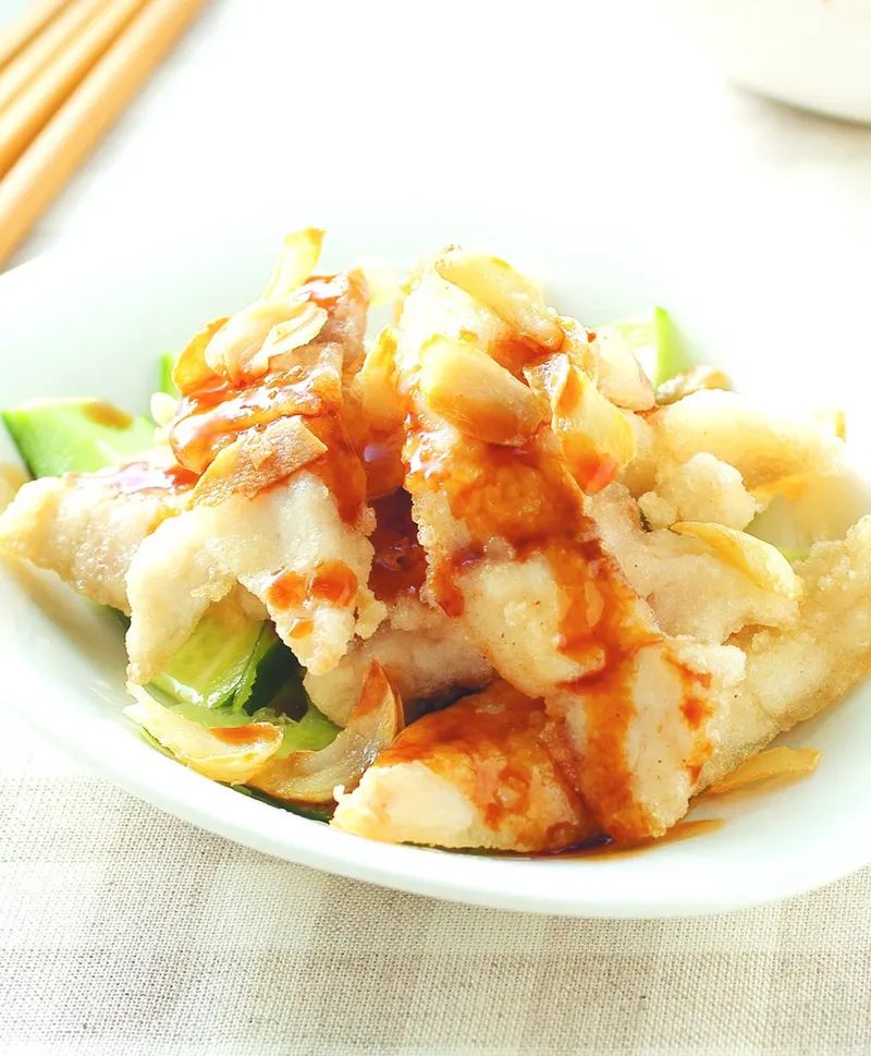 蒜味炸魚片