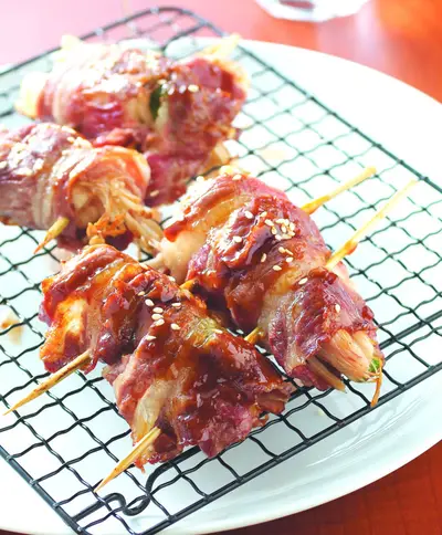 蔥烤金針菇牛肉捲