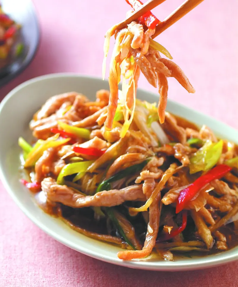 紅燒蔥爆肉絲