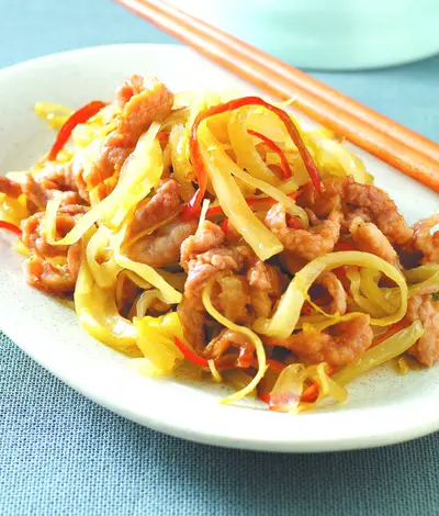 酸菜炒肉絲