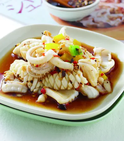 豆豉汁蒸花枝