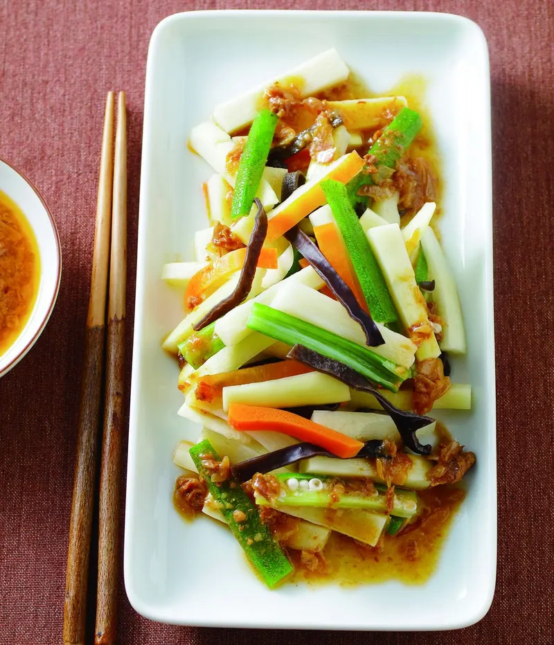 蔥油筊白筍