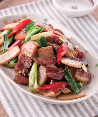 蒜苗臘肉(3)