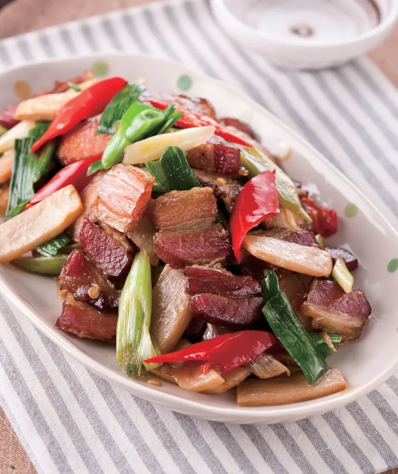 蒜苗臘肉(3)