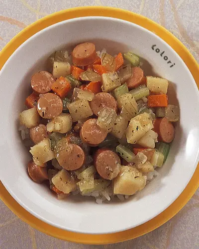 野菜熱狗飯