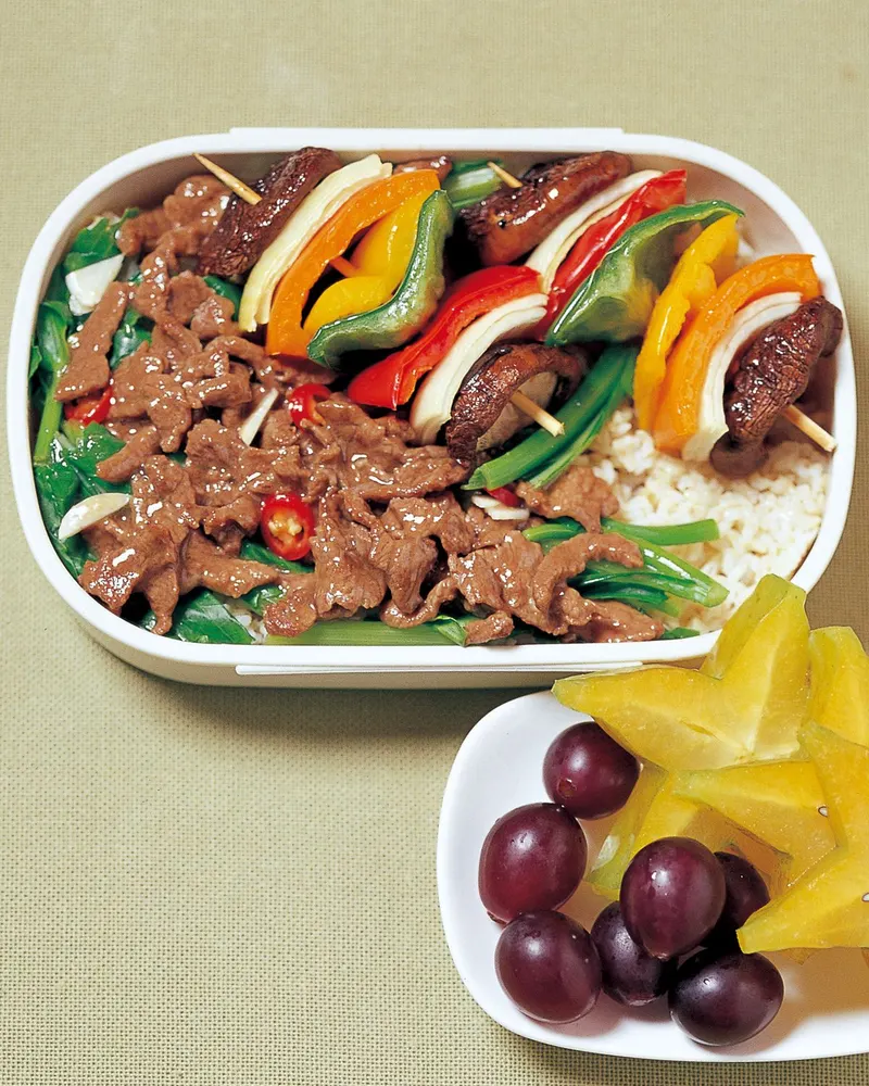油菜牛柳蓋飯