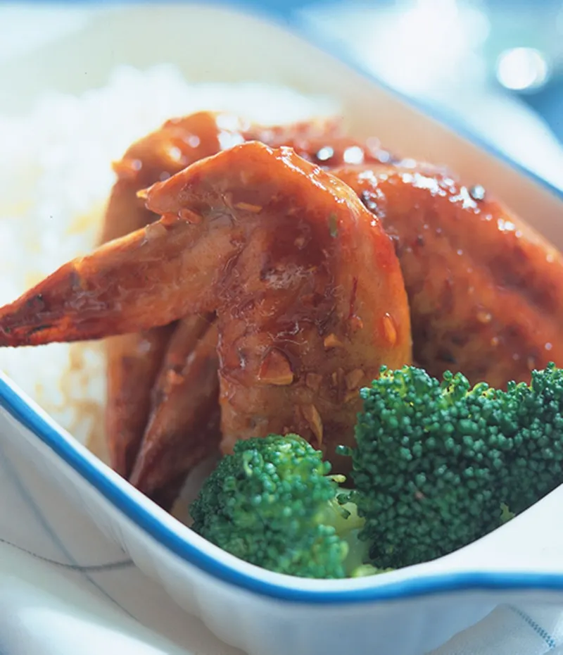 香辣烤雞翅飯