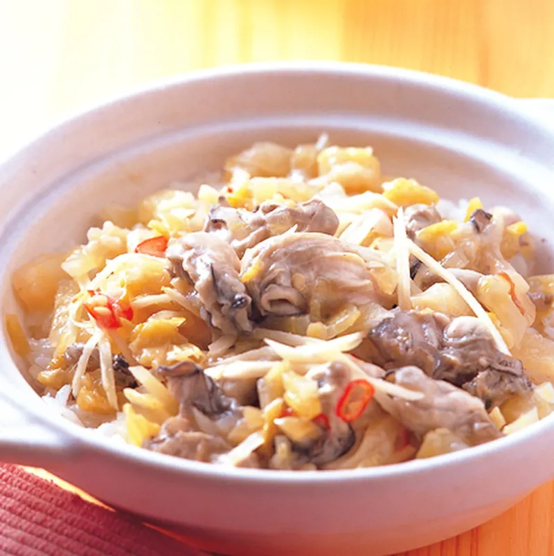 鹹菜蚵仔煲飯