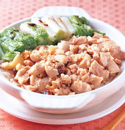 鹹魚雞粒煲飯