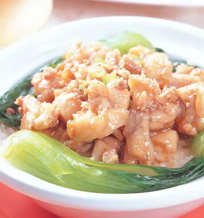 鹹魚田雞煲飯