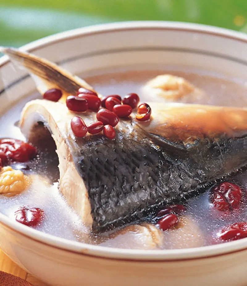 栗子紅豆魚頭湯