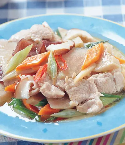 猴尾仔炒肉片