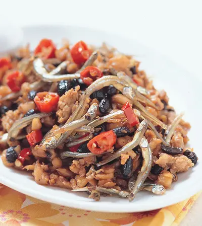蘿蔔炒小魚乾