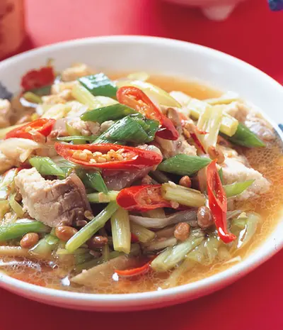 蒜苗豆醬煮鯊魚