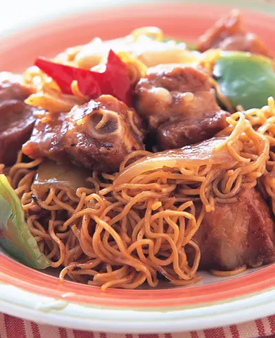 豉椒排骨炒麵