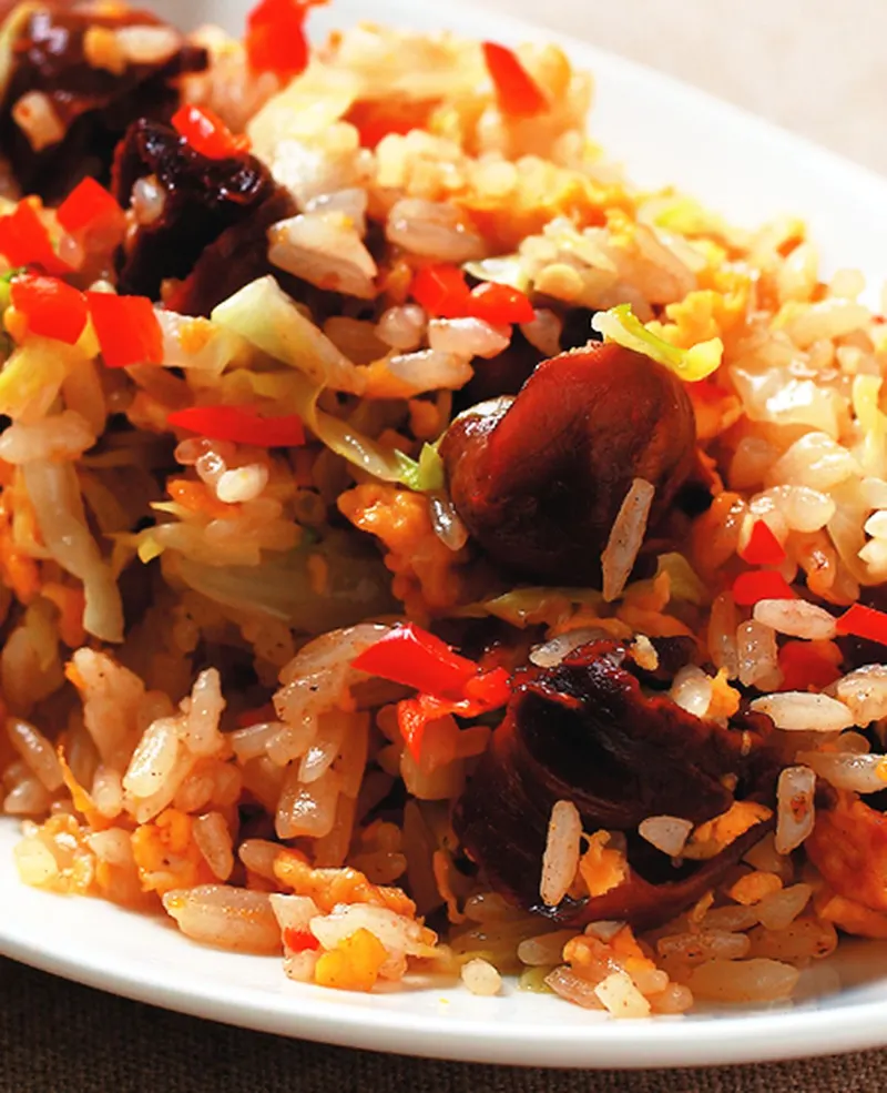 高麗菜蠑螺炒飯