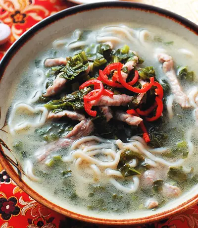 雪菜肉絲煨麵
