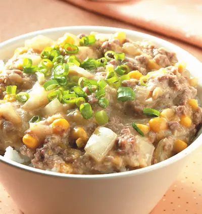 玉米牛肉丼