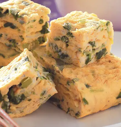 吻魚莧菜厚蛋燒