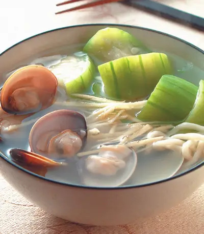 絲瓜蚌麵